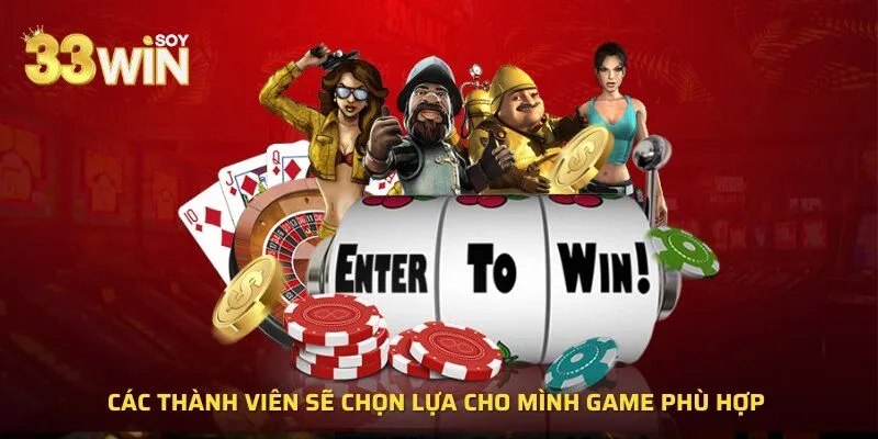 Các thành viên sẽ chọn lựa cho mình game phù hợp nhờ tin tức 33WIN 